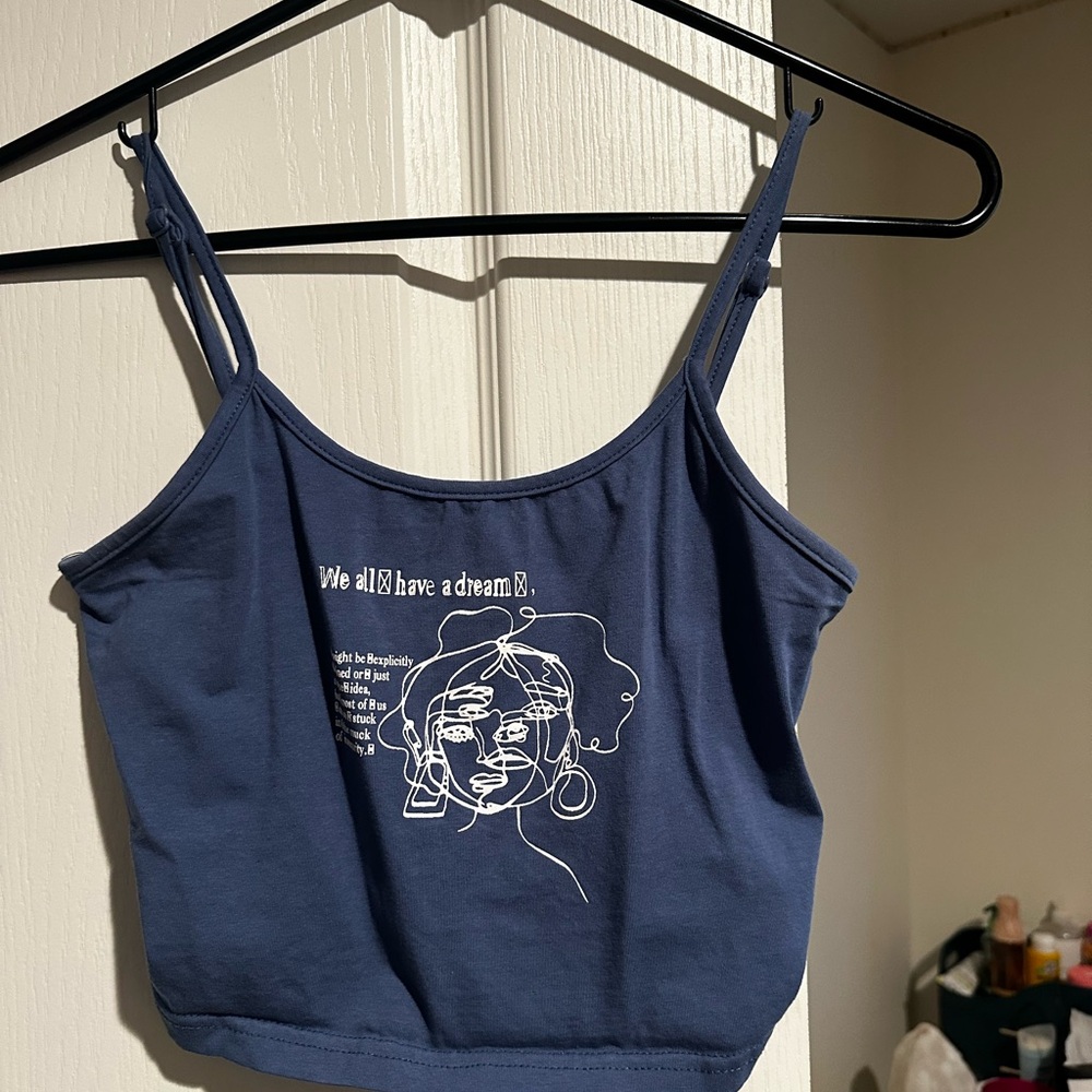 Blue Graphic Women's Top